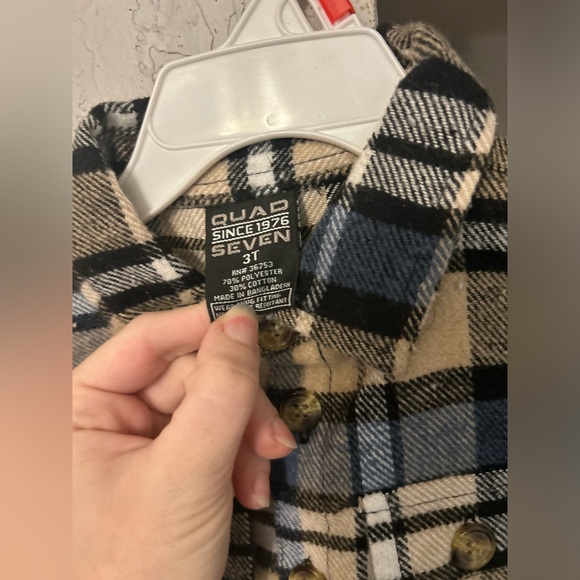 NWT Quad Seven Flannel Shirt - Picture 2 of 4